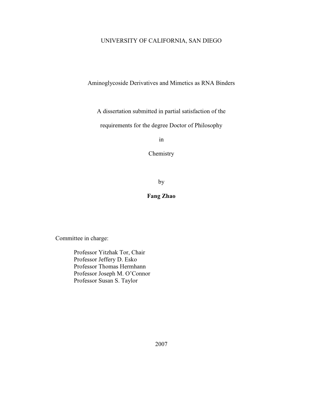 Abstract of the Dissertation