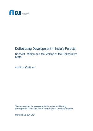 Deliberating Development in India's Forests: an Introduction 1