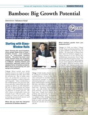 Bamboo: Big Growth Potential