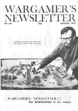 WARGAMER's NEWSLETTER NO 178 30P JANUARY 1977