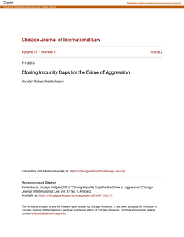 Closing Impunity Gaps for the Crime of Aggression