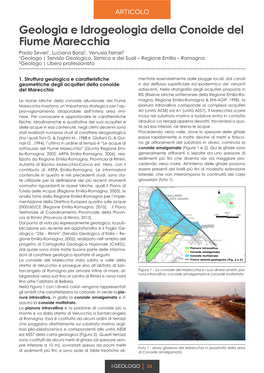 Geologia E Idrogeologia Della Conoide Del Fiume Marecchia