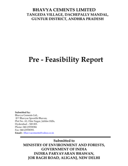 Pre - Feasibility Report