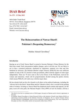 The Reincarnation of Nawaz Sharif: Pakistan's Deepening Democracy
