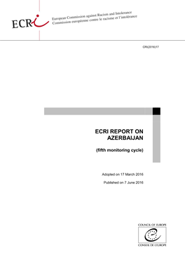 Ecri Report on Azerbaijan