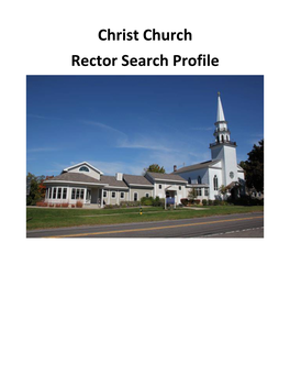 Christ Church Rector Search Profile