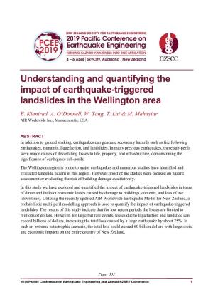 Understanding and Quantifying the Impact of Earthquake-Triggered Landslides in the Wellington Area