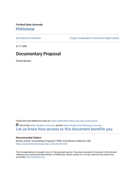 Documentary Proposal