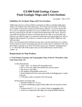 Geologic Map and Cross-Section Requirements