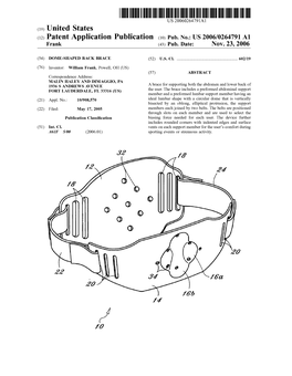 (12) Patent Application Publication (10) Pub. No.: US 2006/0264791 A1 Frank (43) Pub