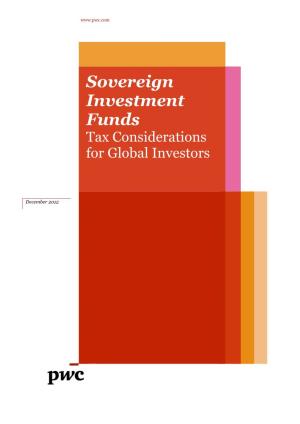 Sovereign Investment Funds Tax Considerations for Global Investors