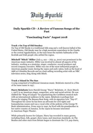 “Fascinating Facts” August 2018