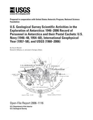 US Geological Survey Scientific Activities in the Exploration of Antarctica: 1946–2006 Record of Personnel in Antarctica and Their Postal Cachets: US Navy (1946–48, 1954–60), International