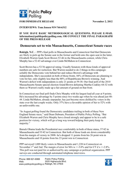 Democrats Set to Win Massachusetts, Connecticut Senate Races