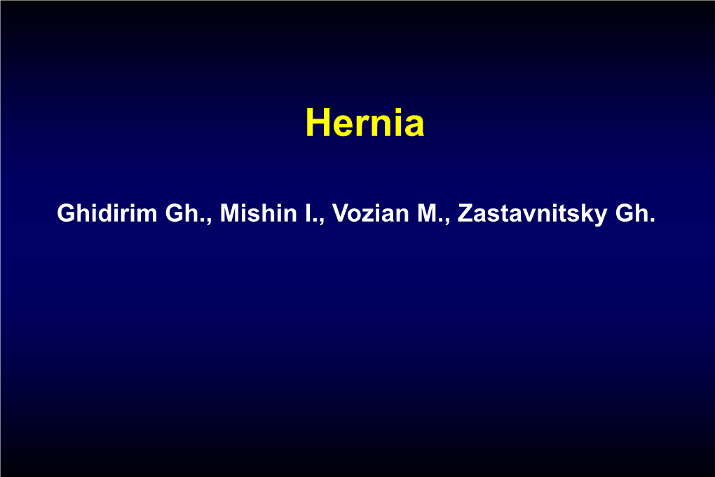 Inguinal Hernia