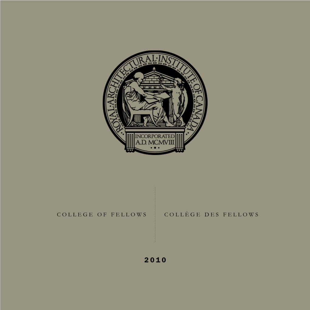 2010 Fellows Honoraires – Hon