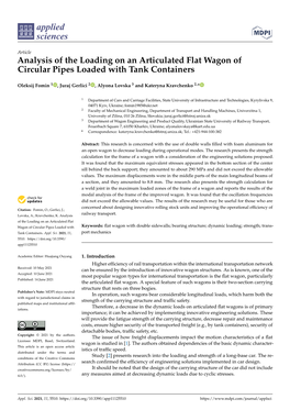 Analysis of the Loading on an Articulated Flat Wagon of Circular Pipes Loaded with Tank Containers