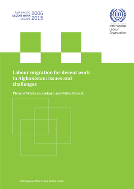 Labour Migration for Decent Work in Afghanistan -Adjusted