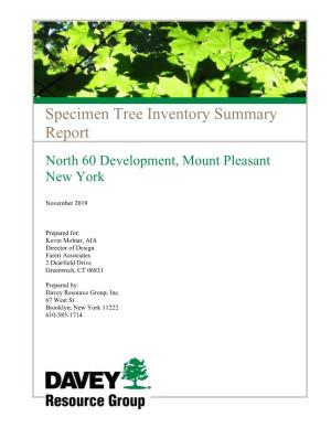 Specimen Tree Inventory Summary Report