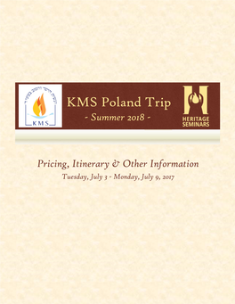 KMS Poland Trip - Summer 2018