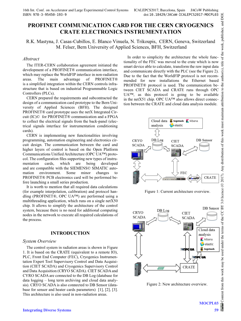 Profinet Communication Card for the Cern Cryogenics Crate Electronics Instrumentation R.K