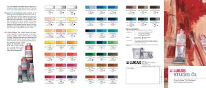 LUKAS Studio Oils Leaflet and Color Chart