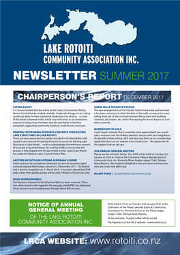 LRCA Newsletter December 2017