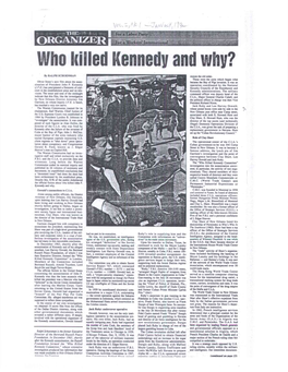 Who Killed Kennedy and Why?