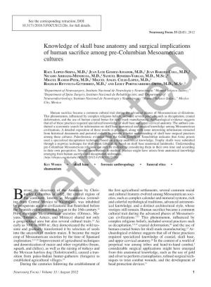 Knowledge of Skull Base Anatomy and Surgical Implications of Human Sacrifice Among Pre-Columbian Mesoamerican Cultures