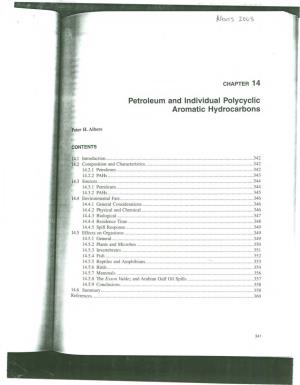 Petroleum and Individual Polycyclic Aromatic Hydrocarbons