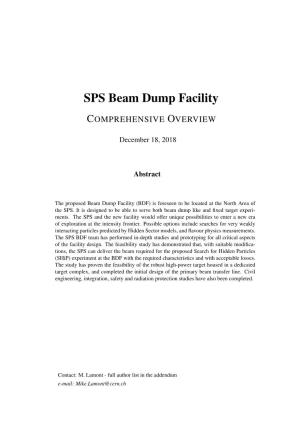SPS Beam Dump Facility