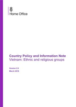 Vietnam: Ethnic and Religious Groups
