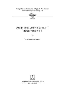 Design and Synthesis of HIV-1 Protease Inhibitors