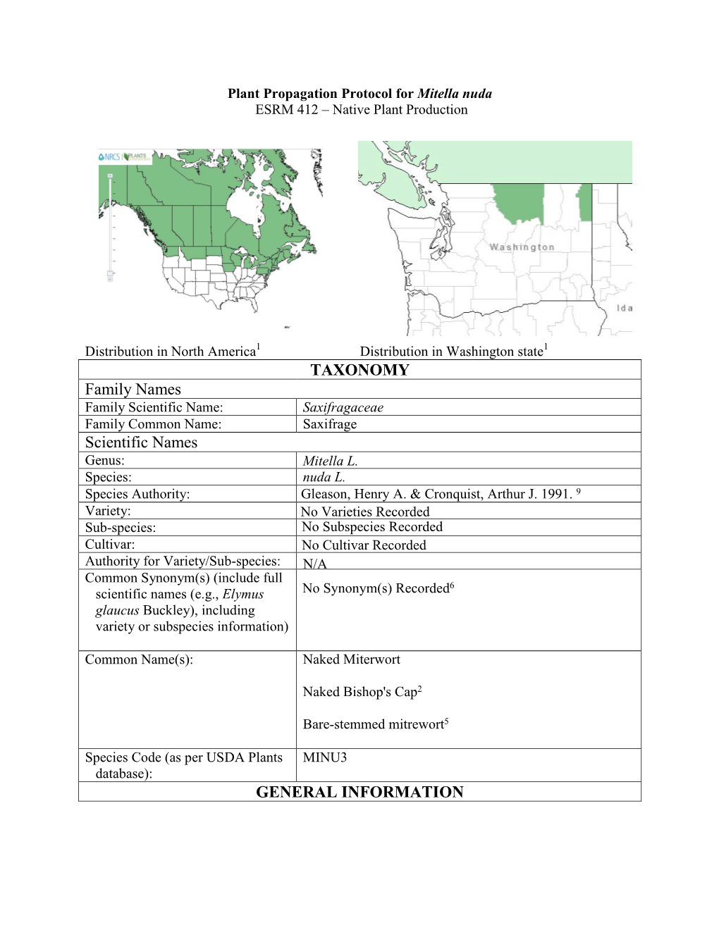 Draft Plant Propagation Protocol