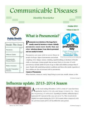 Communicable Diseases Monthly Newsletter