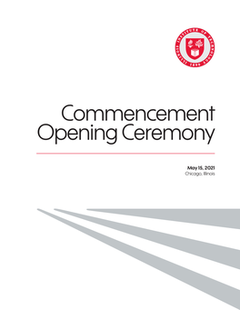 Commencement Opening Ceremony