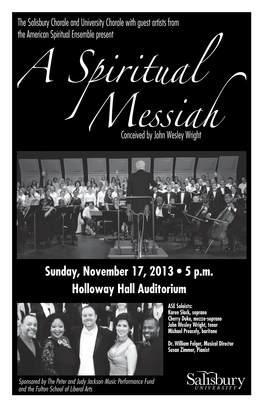 Chorales American Spiritual Fall 2013