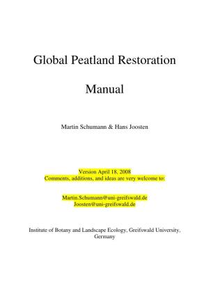Global Peatland Restoration Manual