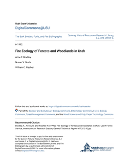Fire Ecology of Forests and Woodlands in Utah