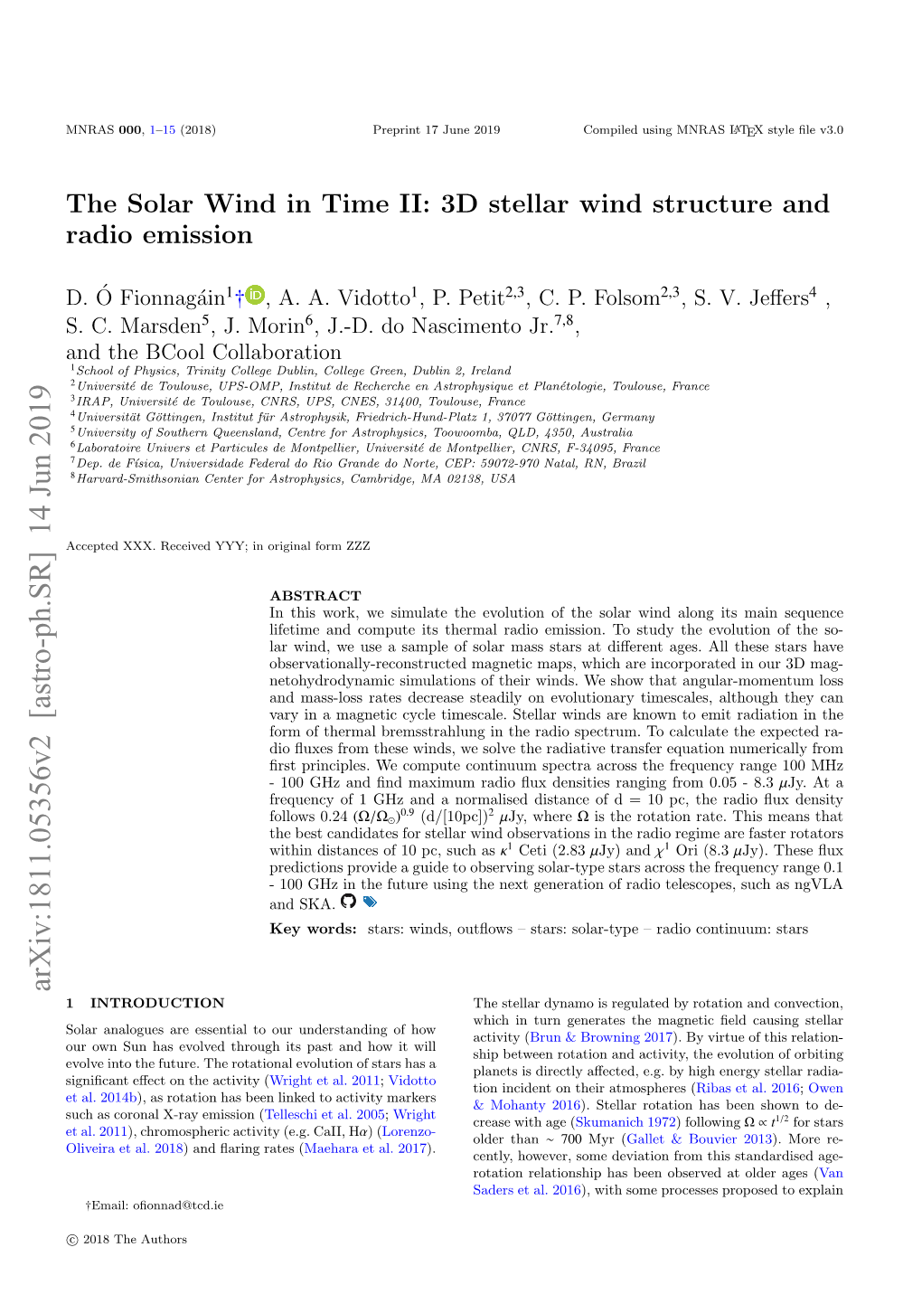 3D Stellar Wind Structure and Radio Emission