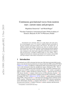 Continuous Gravitational Waves from Neutron Stars: Current Status and Prospects