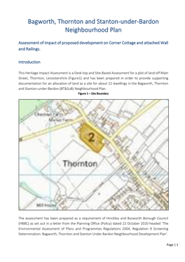 Bagworth, Thornton and Stanton-Under-Bardon Neighbourhood Plan