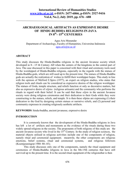 2477-6866, P-ISSN: 2527-9416 Vol.4, No.2, July 2019, Pp. 676 - 688