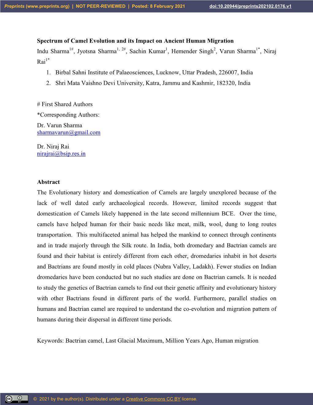 Spectrum of Camel Evolution and Its Impact on Ancient Human Migration