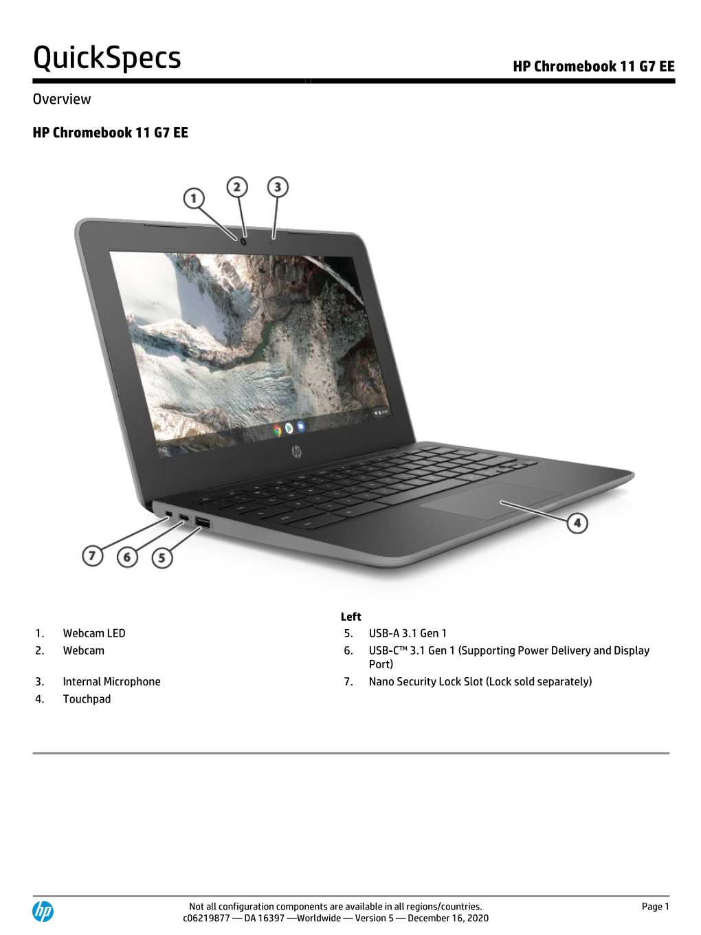 HP Chromebook 11 G7 EE