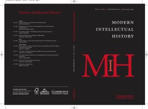 Modern Intellectual History Vol