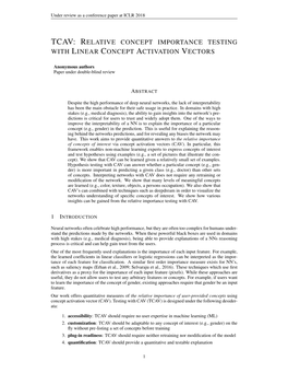 Tcav: Relative Concept Importance Testing with Linear Concept Activation Vectors