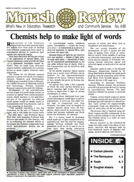 Chemists Help to Make Light of Words