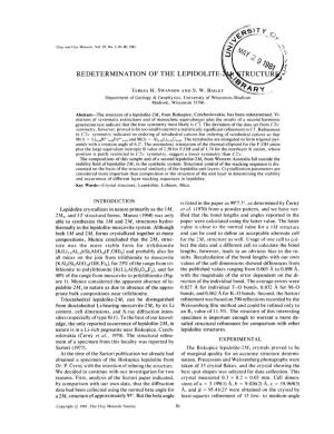 Redetermination of the Lepidolite