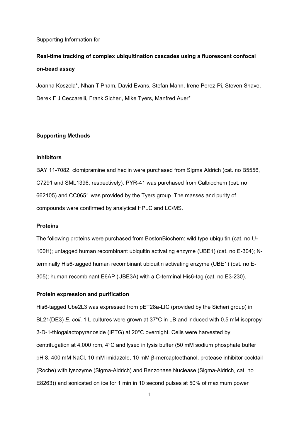 1 Supporting Information for Real-Time Tracking of Complex